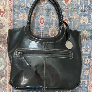 NATURALIZER Black Patent Leather Purse/Tote